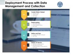 Deployment process with data management and collection
