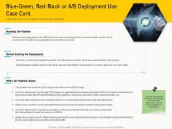 Deployment strategies blue green red black or ab deployment use case cont ppt structure