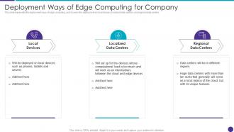 Deployment Ways Of Edge Computing For Company Distributed Information Technology