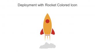 Deployment With Rocket Colored Icon In Powerpoint Pptx Png And Editable Eps Format