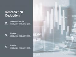 Depreciation deduction ppt powerpoint presentation pictures background images cpb