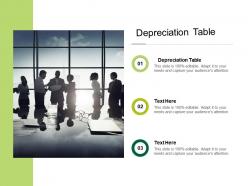 Depreciation table ppt powerpoint presentation professional deck cpb