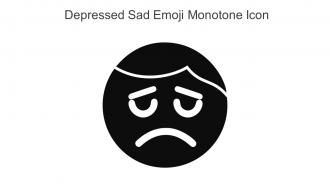 Depressed Sad Emoji Monotone Icon In Powerpoint Pptx Png And Editable Eps Format