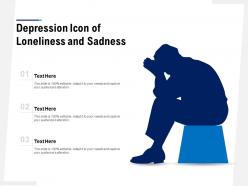 Depression icon of loneliness and sadness