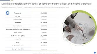 Deriving Profit Potential From Details Of Company Balance Sheet And Income Statement