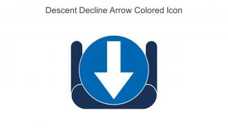 Descent Decline Arrow Colored Icon In Powerpoint Pptx Png And Editable Eps Format