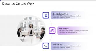 Describe Culture Work In Powerpoint And Google Slides Cpb