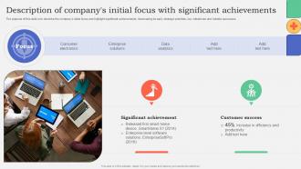 Description Of Companys Initial Transforming Health And Fitness Monitoring Ppt PowerPoint