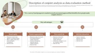 Description Of Conjoint Analysis As Data Evaluation Guide To Utilize Market Intelligence MKT SS V