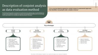 Description Of Conjoint Analysis As Data Evaluation Strategic Guide Of Methods Collect Stratergy Ss