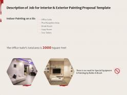 Description of job for interior and exterior painting proposal template ppt powerpoint presentation