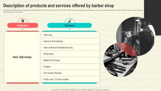 Description Of Products And Services Offered Hair Salon Business Plan BP SS