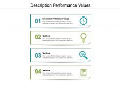 Description performance values ppt powerpoint presentation infographics slide download cpb