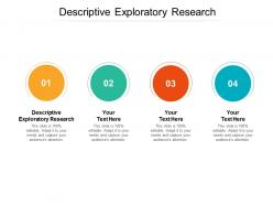Descriptive exploratory research ppt powerpoint presentation summary infographics cpb