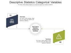 Descriptive statistics categorical variables ppt powerpoint presentation layouts images cpb