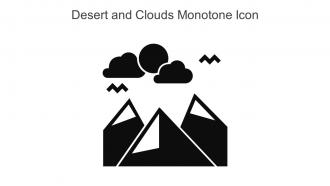 Desert And Clouds Monotone Icon In Powerpoint Pptx Png And Editable Eps Format