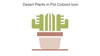 Desert Plants In Pot Colored Icon In Powerpoint Pptx Png And Editable Eps Format