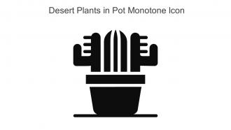Desert Plants In Pot Monotone Icon In Powerpoint Pptx Png And Editable Eps Format