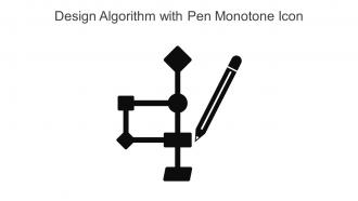 Design Algorithm With Pen Monotone Icon In Powerpoint Pptx Png And Editable Eps Format