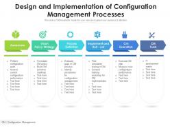 Design and implementation of configuration management processes