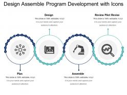 Design assemble program development with icons