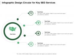 Design circular for key seo services infographic template