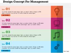 Design concept for management flat powerpoint design