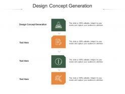 Design concept generation ppt powerpoint presentation slides clipart images cpb