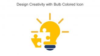 Design Creativity With Bulb Colored Icon In Powerpoint Pptx Png And Editable Eps Format