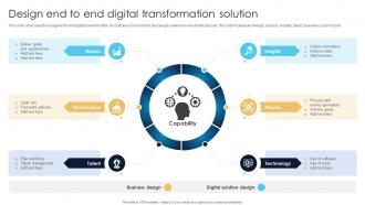 Design End To End Digital Transformation Solution