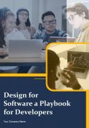 Design For Software A Playbook For Developers Report Sample Example Document