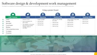 Design For Software A Playbook Software Design And Development Work Management