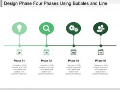 Design phase four phases using bubbles and line