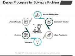 Design processes for solving a problem