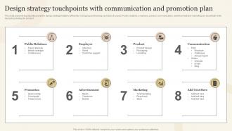 Design Strategy Touchpoints With Communication And Promotion Plan