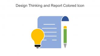 Design Thinking And Report Colored Icon In Powerpoint Pptx Png And Editable Eps Format