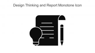Design Thinking And Report Monotone Icon In Powerpoint Pptx Png And Editable Eps Format