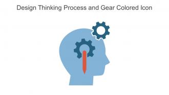 Design Thinking Process And Gear Colored Icon In Powerpoint Pptx Png And Editable Eps Format