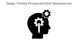 Design Thinking Process And Gear Monotone Icon In Powerpoint Pptx Png And Editable Eps Format