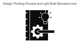 Design Thinking Process And Light Bulb Monotone Icon In Powerpoint Pptx Png And Editable Eps Format