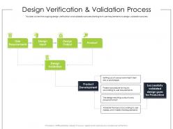 Design verification and validation process ppt powerpoint presentation styles graphics