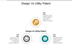 Design vs utility patent ppt powerpoint presentation ideas background cpb