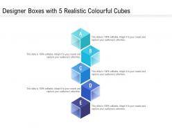 Designer Boxes With 5 Realistic Colourful Cubes