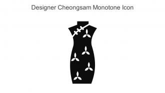 Designer Cheongsam Monotone Icon In Powerpoint Pptx Png And Editable Eps Format