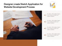 Designer create sketch application for website development process