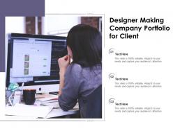 Designer Making Business Portfolio For Client