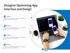 Designer optimizing app interface and design
