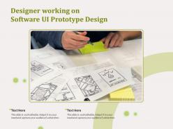 Designer working on software ui prototype design