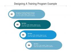 Designing a training program example ppt powerpoint presentation summary information cpb