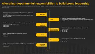 Designing And Implementing Allocating Departmental Responsibilities To Build Brand Leadership
